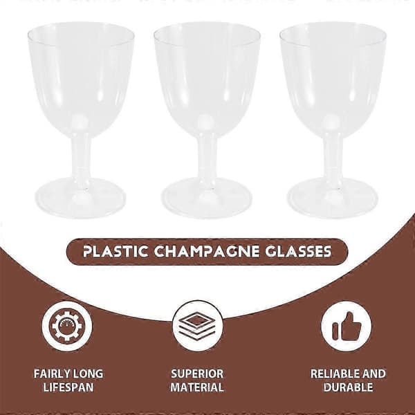 Klar plastvinglass resirkulerbart - Bruddsikkert vinglass - og gjenbrukbare kopper for Cham Edition 0630