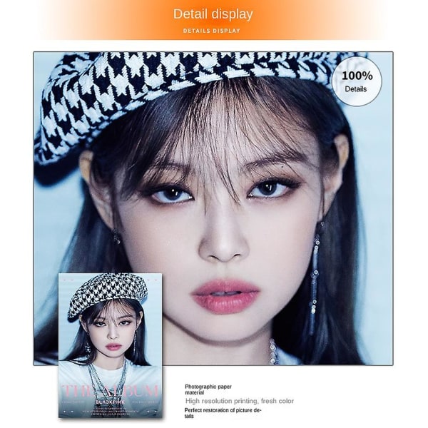 Kpop-blackpinks Juliste Paperi Kangas Maalaus Juliste Tulosteet Seinäkuva Kodin sisustus Olohuone Makuuhuone Sisustus Tyttö Lahjat M 40x60cm No Frame