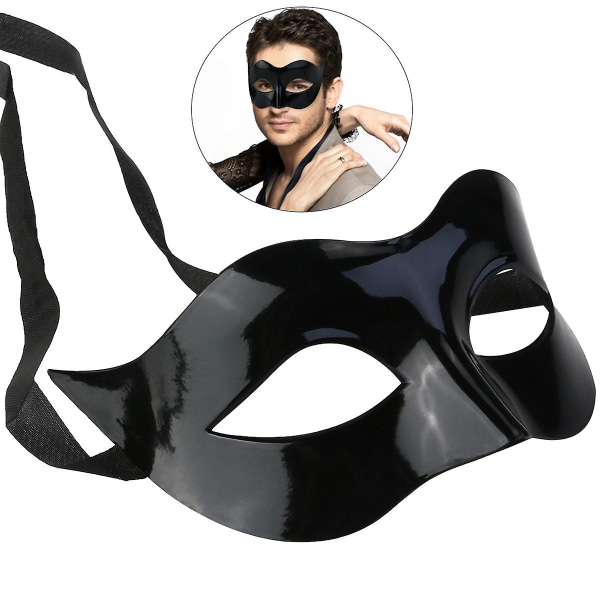 Winomo Masquerade Mask Kostume Festmaske Venetiansk Masquerade Mask Black