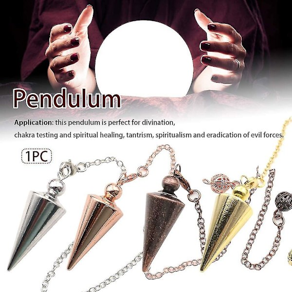 Kobber Spiritual Point Pendel For Divination Healing Dowsing Wicca Balancing Spiss Cone Pendel Pendel red copper