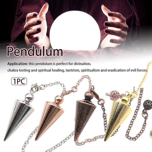 Kobber Spiritual Point Pendel For Divination Healing Dowsing Wicca Balancing Spiss Cone Pendel Pendel rose gold