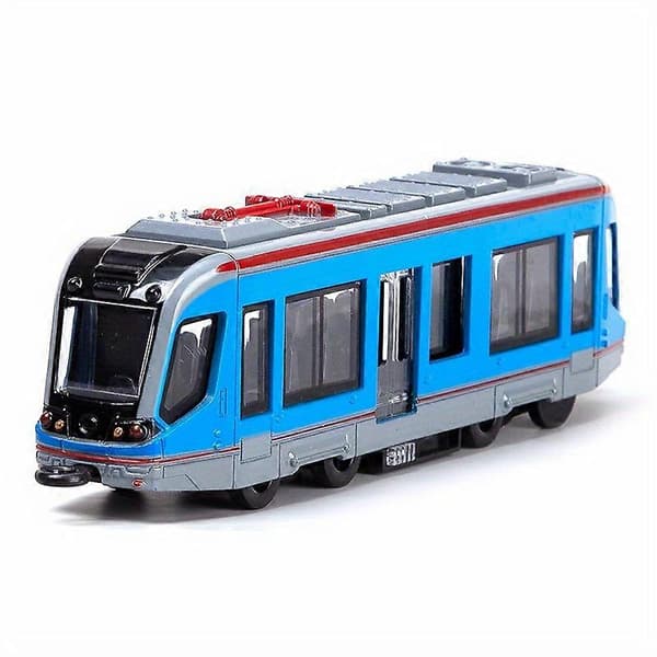 \"Legerings skinnevogn model børnelegetøj tog ornamenter pull-back bilmodel dreng legetøj\" red