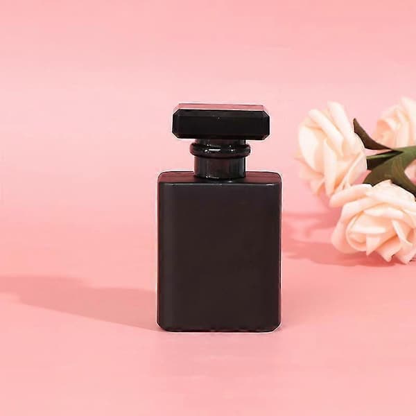 25-26 Tjock Glas Påfyllningsbar Parfymflaska Spruta Pump Parfymflaskor Behållare Black 30ml