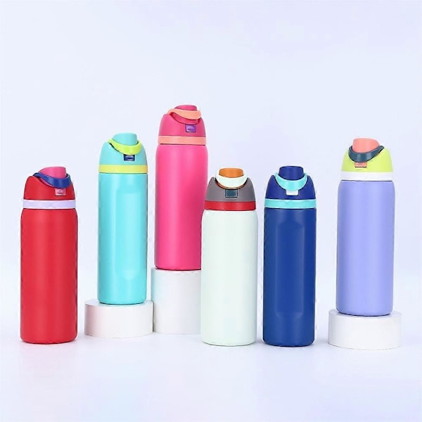 Tyyppi G 950ml 304 Ruostumattomasta teräksestä valmistettu vesipullo Kannettava lämpöeristetty juomakuppi (BPA-vapaa, ei Multicolor Style D