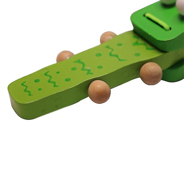 Trækrokodillemusikinstrument Uddannelse til småbørn Puslespil Babylegetøj Babyrangle Kastanetter Børn Småbørnsmusiklegetøj Bedste babygave Creativ