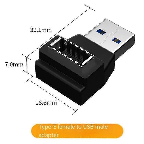 Kabeladapterkontakt Typ C hane till Typ E hona Kabeladapter N