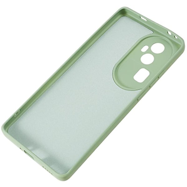 Til Oppo Reno10 5G gummibelagt TPU-telefontaske Candy Color Fiberforing Anti-drop cover Bean Green