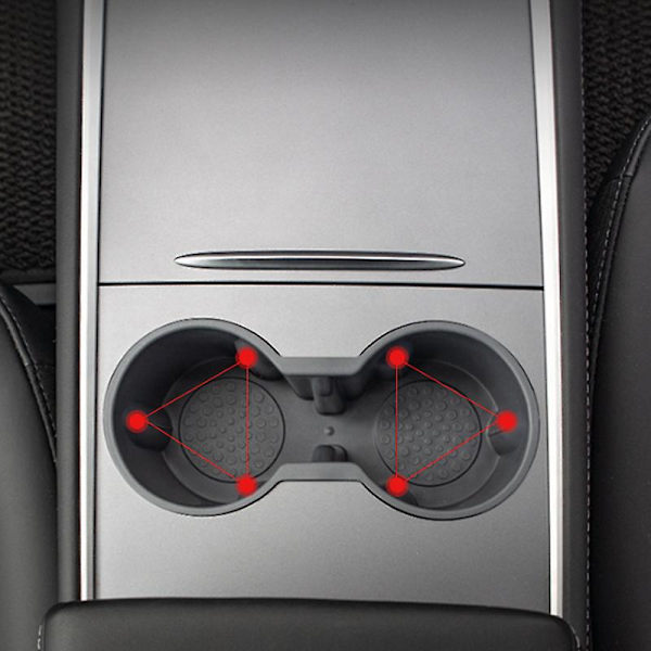 Auton vesikuppipidikkeen säilytyslaatikko Myrkytön Mauton keskikonsoli Lisävarusteet Yhteensopiva Tesla Mallin 3/v 2021 2022 kanssa| | Black