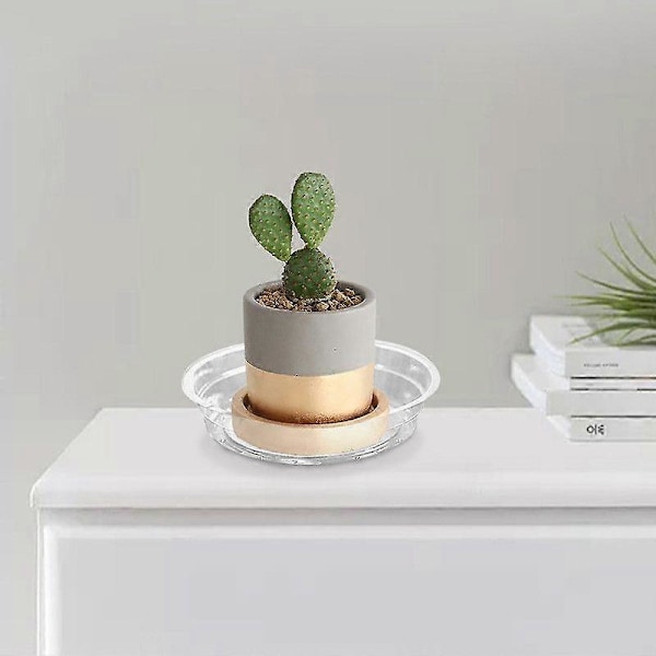 Kraftiga Växtfat - 5 st Genomskinliga Plastbrickor för Inomhus & Utomhus clear 6 In