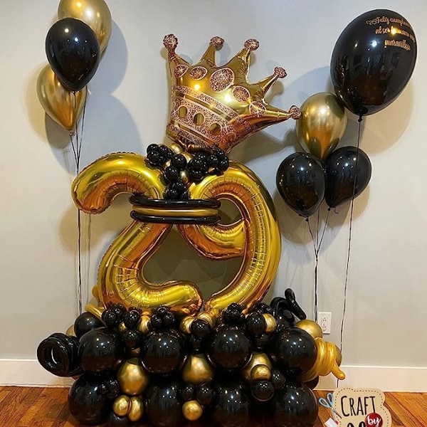 Gull digitale heliumfolie-bursdagsballonger (nummer 4, gull)