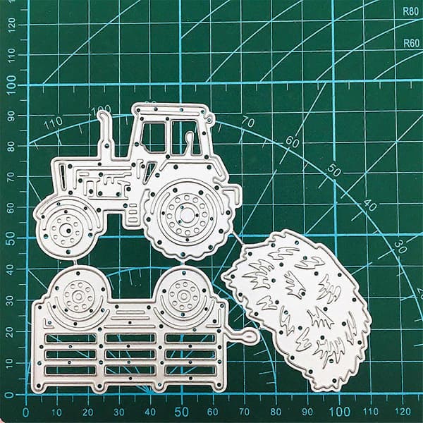 Traktor Halm Metall Skjærestanser Pregede Maler DIY Stanseverktøy Håndverk
