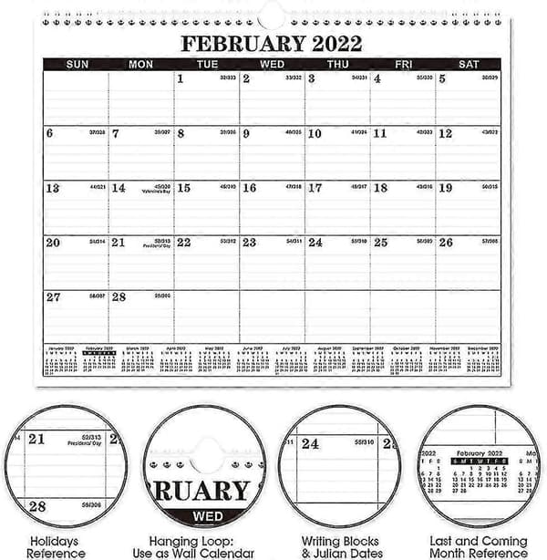 2021-2022 Kalender - Juli 2021 - Desember 2022 Veggkalender, 14,8 ' X 11,5 '