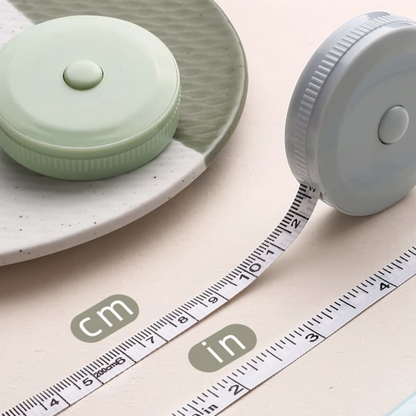 Måttband, dubbelsidigt mjukt måttband för skräddare kroppsmått och mätmaterial (60 tum / 150 cm & 6 stycken i 1 set)
