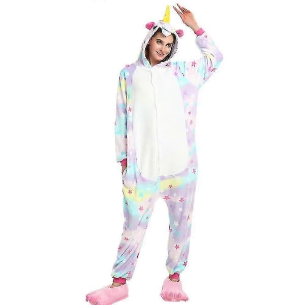 ILWHE Enhörningspyjamas djur Jumpsuit cosplay Yellow M