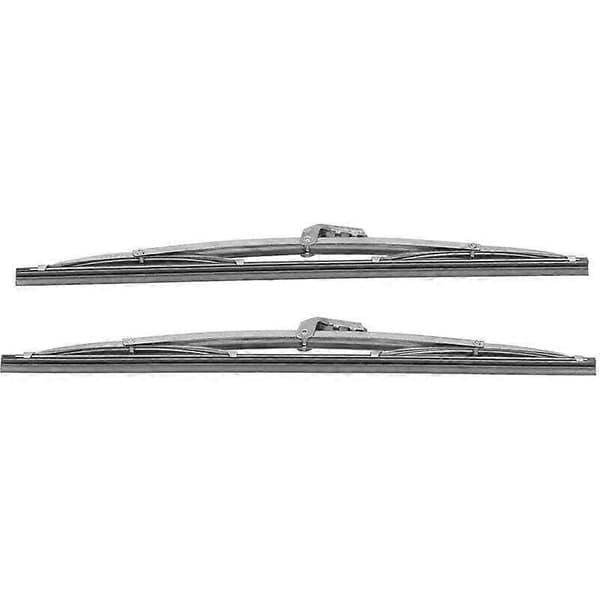 Universelle 12-tommer/30,48 cm polerede vinduesviskerblade i rustfrit stål til biler
