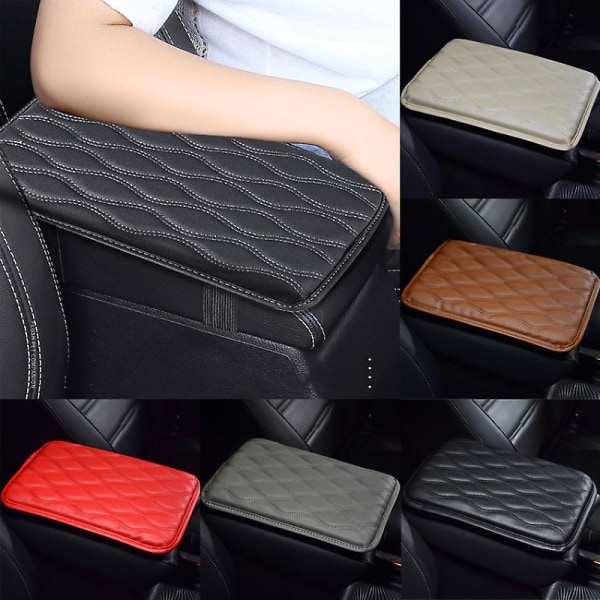 Universal Pu-nahkainen auton käsinojan tyyny Auto Auton käsinojat Säilytyslaatikko Matot Pölytiivis Tyynynpäällinen Vedenpitävä Käsinojan cover | | Red