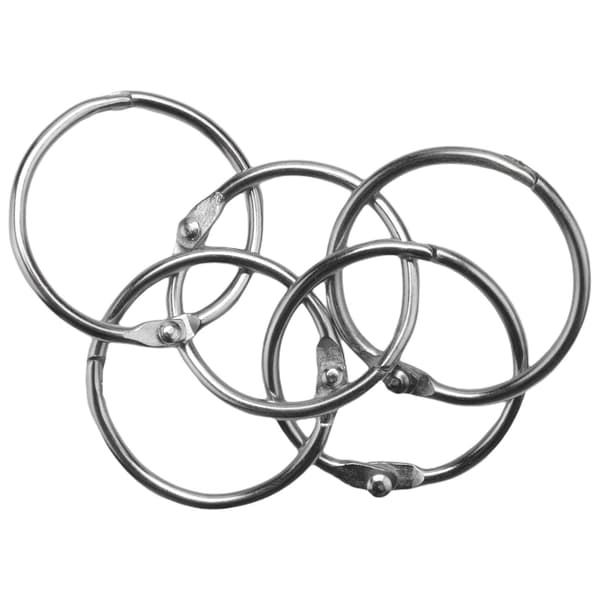 25 stk. metal 1,2\" løse bladringe ringbind nøgleringe til scrapbog