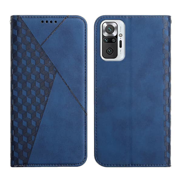 Xiaomi Redmi Note 10 Pro Cover Premium Magnetisk Læder Folio Etui Coque - Blå