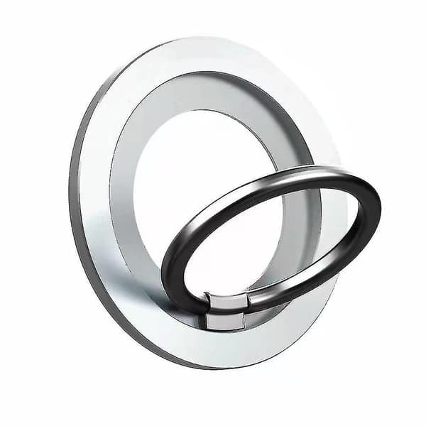 Magnetisk mobiltelefonringholder - Magnetisk ringholder, Magnet Ring Grip (sølv)