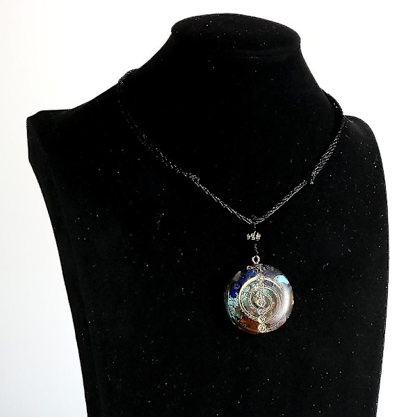 Energian generaattori Orgone Amulet 7 Chakra Riipus Kaulakoru Orgonite Meditaatio Balance Emf Protection Neuleketju Korut Tree of life S