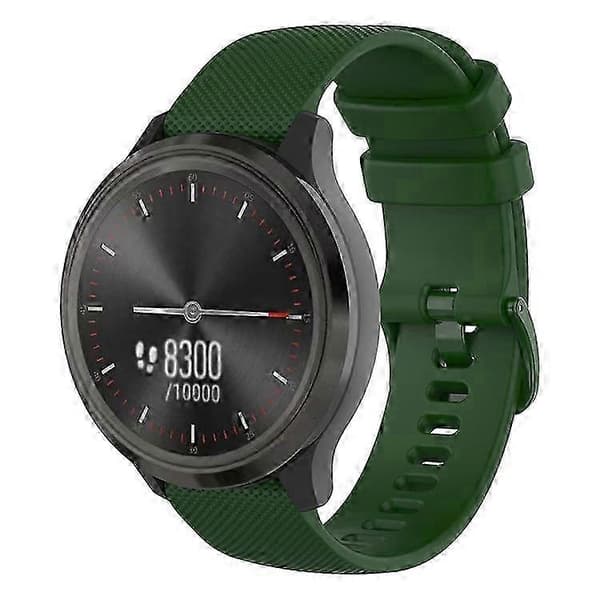18mm ruudukkoinen silikoniranneke GarminActive S:lle Turquoise