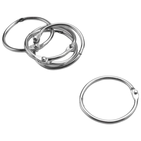 25 stk. metal 1,2\" løse bladringe ringbind nøgleringe til scrapbog
