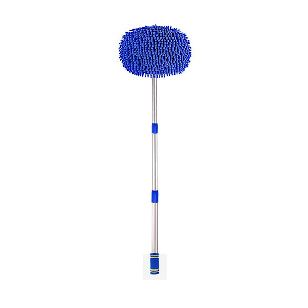 Nyeste treseksjons teleskopbørste Bilrengjøringsbørste detaljering Justerbar superabsorberende bilvaskebørstemopp Biltilbehør - svamper, kluter & am Blue mop