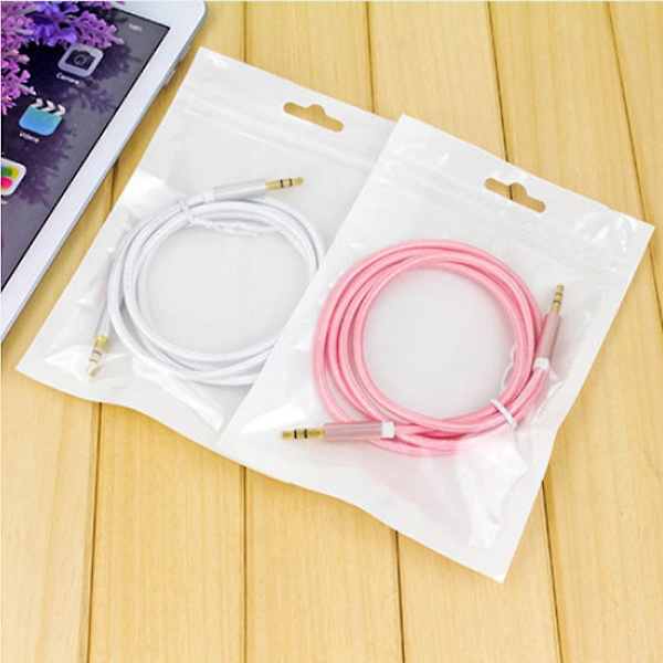 3,5 mm Bilstereo Audio Aux Kabel Han Til Han Nylon Flettet 2m Til Smartphone Cd/mp3-afspillere Tv Computer Stereo Højttalere|højttalerlinje| Golden