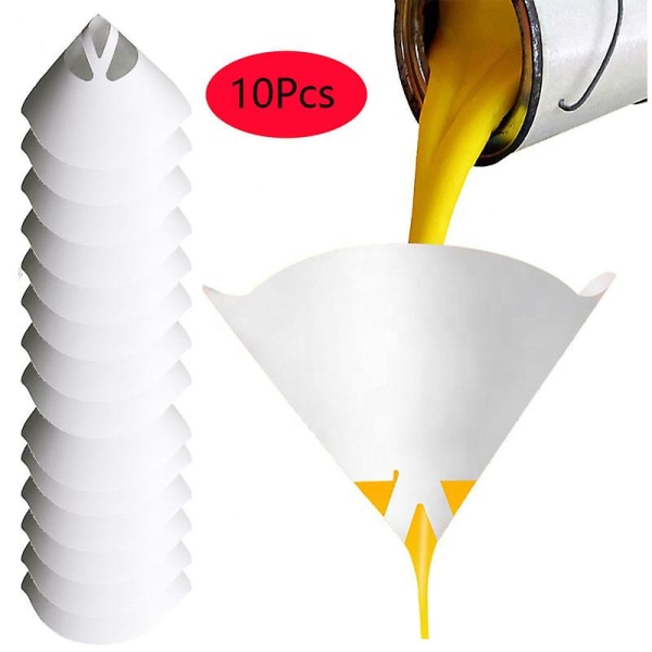 10 stk 100 Mesh Maling Filter Tragt Papir Rensende Straining Cup Engangs Maling Filte Konisk Nylon Micron Papir Tragte| |