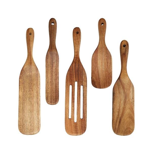 Handgjorda Premium Wooden Spurtle Set Spurtles Trä, Värmebeständig Non Stick skotsk Spurtle Set