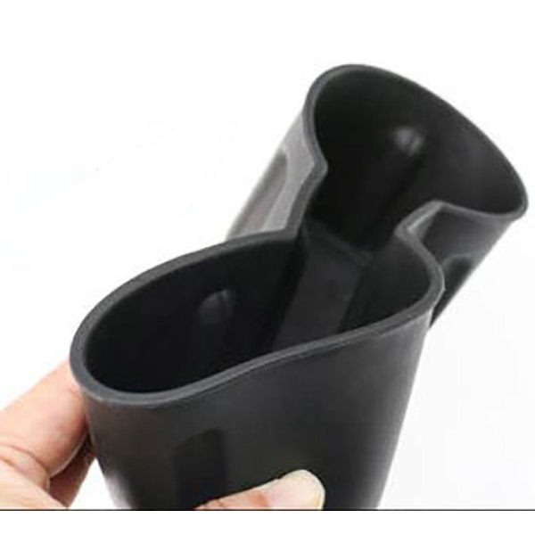 Tpe myk koppholder for Tesla Model 3 vannkoppbase for Tesla Model Y Drikkestativ Silikonkoppdeksel 2018-2022 - Drikkeholdere Black
