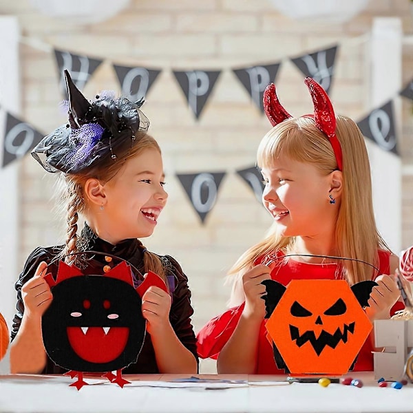 Halloween-karkkikassi, pöllö, paholainen, lepakko, kuviolahja, karkkikassi, huopa, käsilaukku, Halloween-juhlatarvikkeet Multicolor Devil Flag