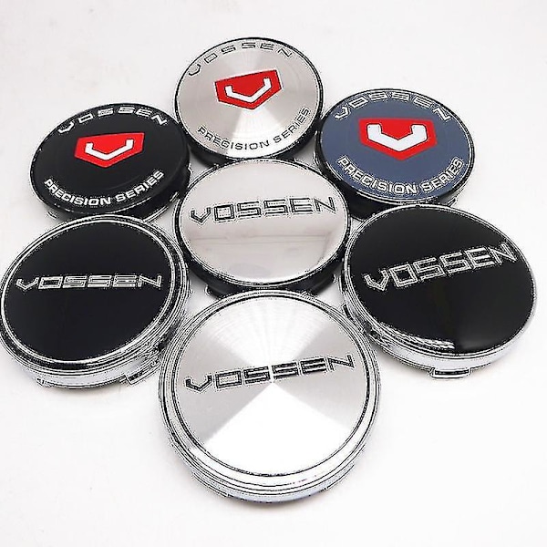 4 stk 60mm Vossen hjulnavsenterdeksel bilfelger støvtett deksel navkapsler 56mm Auto Styling tilbehør B