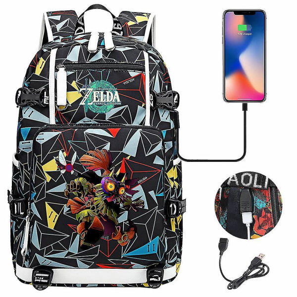 Breath Of The Wild Eye Game Usb Ryggsekk Cosplay Student Skolesekk Unisex Travel Laptop Vesker For Fans 8