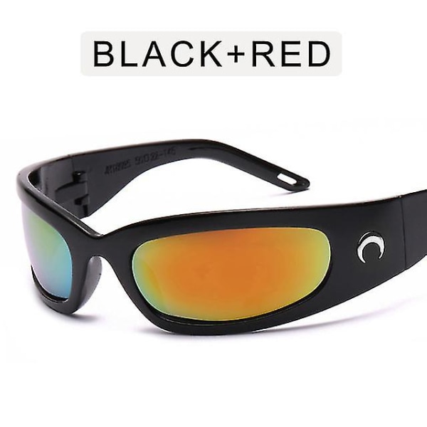 2022 New Moon rektangulære solbriller for kvinner Mann Vintage utendørs sykling Sport Hip Hop Punk Solbriller Uv400 Trend