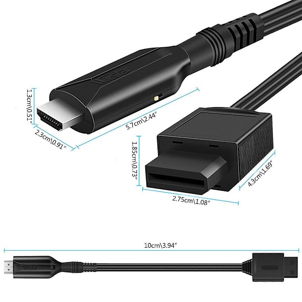 For Wii til HDMI-omformer med usb-kabel for høyhastighets spillkonvertering