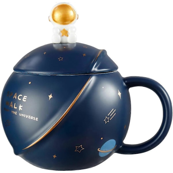 Söt astronautmugg, Kawaii-kopp, rymdplanetmugg kaffe te mjölk, påsk mors fars dag examen födelsedag julklapp,