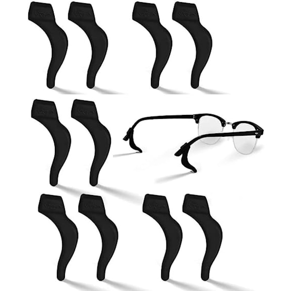 Ørehåndtak ørekroker for briller, anti-skli krok myk silikon tempelholder glass briller