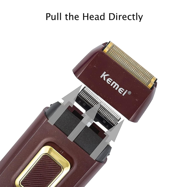 Kemei Profesjonell elektrisk barberhøvel For menn Elektrisk foliebarbermaskin Trådløs/oppladbar