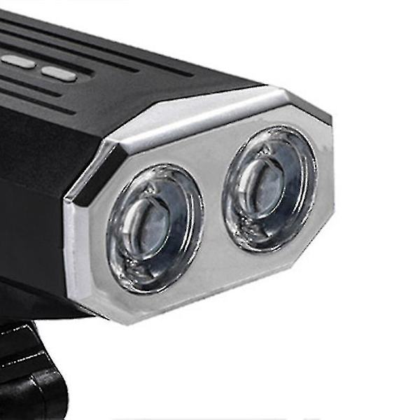Forlygte 1000lm Led Forlygte Lampe Horn Cykeltilbehør, blå