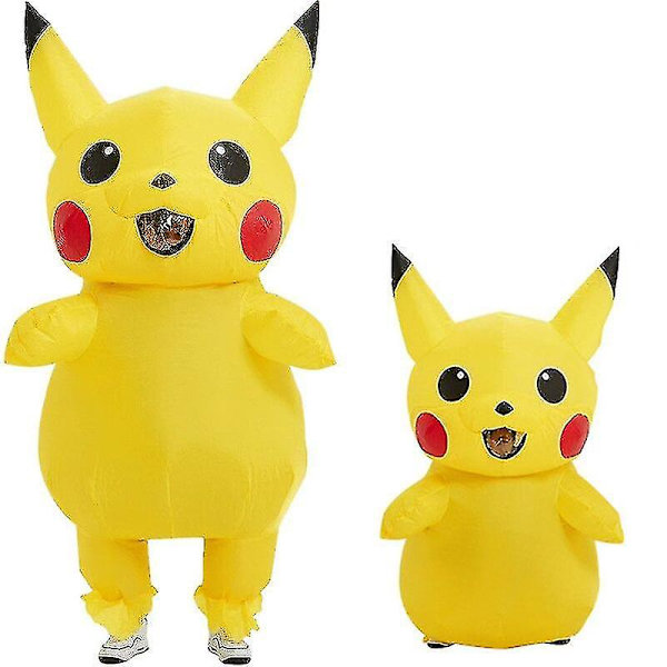 Keltainen Ilmapallo Maskotti Pica Anime Cosplay Aikuisille Lapsille Piirretty Asu Hauska Puku Asuja
