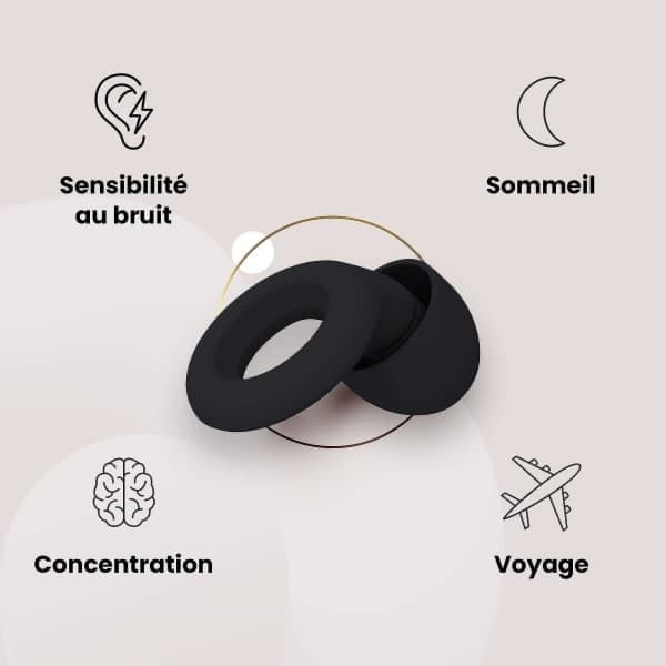 Loop Tysta ørepropper for støyreduksjon - Supermyke gjenbrukbare hørselvern, for søvn og lydfølsomhet - 6 ørepropper
