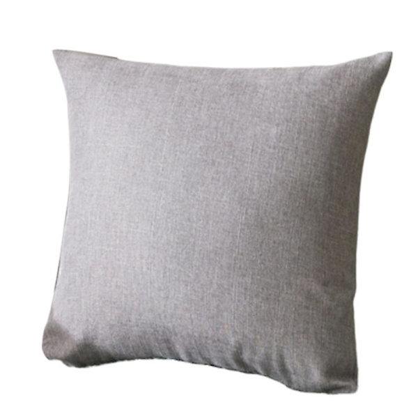 Ensfarvet blødt linned Pudebetræk Pudebetræk Hjemmesovesofa Bilindretning Jikaix Light Gray 45 X 45cm