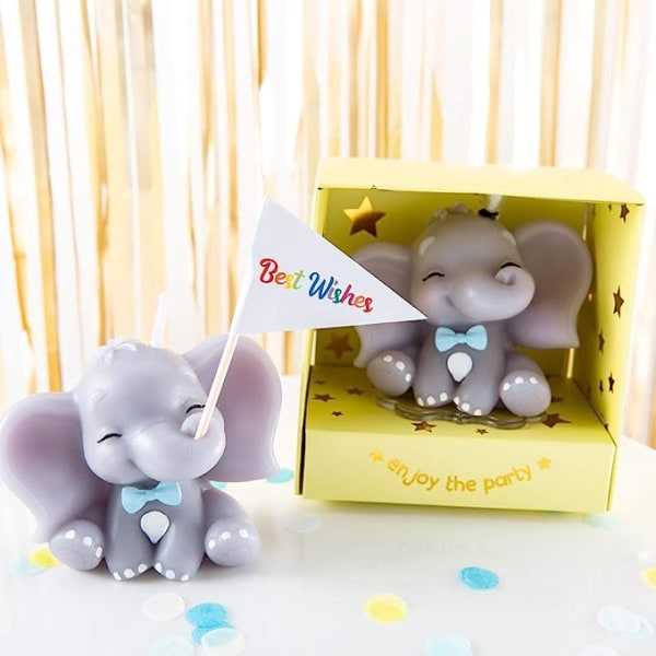 Sød elefantfødselsdagsfest babyfest og bryllupsgave (babyboy)
