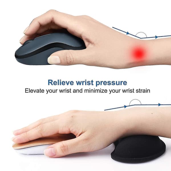 Tastatur håndleddsstøttepute, 3 stk. håndleddsstøttesett med musematte + musehåndleddsstøtte, ergonomisk håndleddspute og minneskummateriale