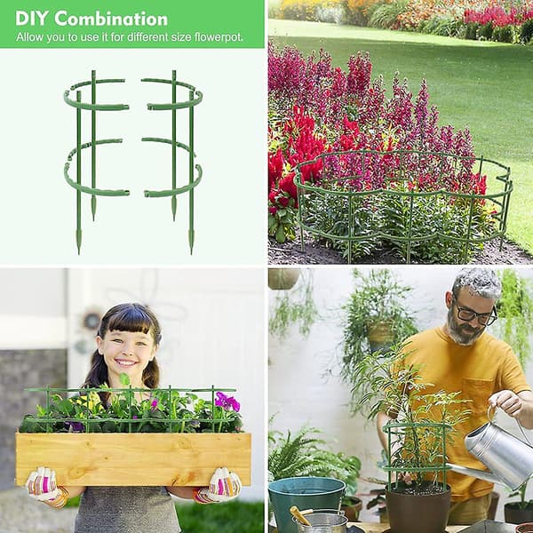 4-pack växtstöd, halvrunda växtstöd, växtstöd för , tomat, blomkruka