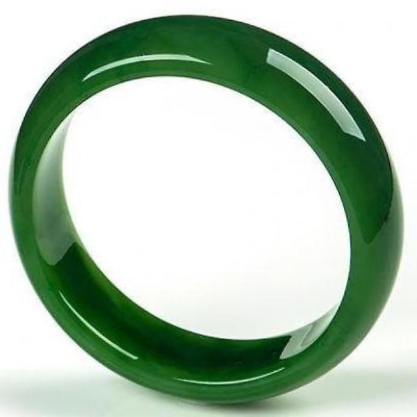 100% ekte grønn jade armbånd Naturlige håndlagde armbånd Flytende blomst Emerald Dame armbånd Jade gave armbånd Lady Partygift 61-62mm