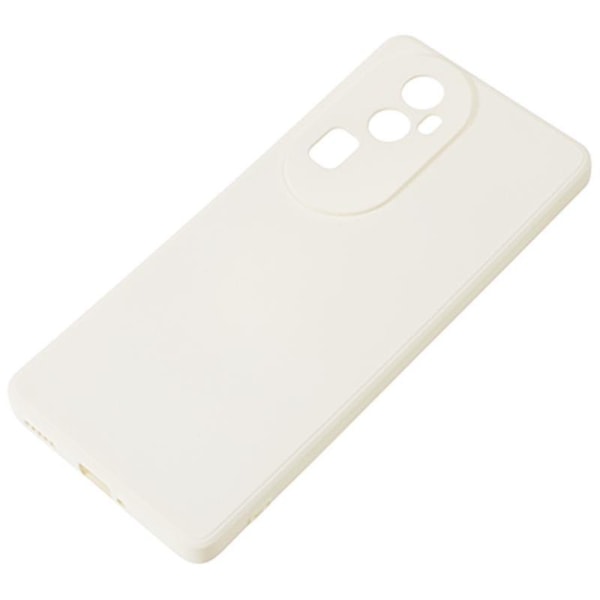 Oppo Reno10 5G kumisoidulle TPU- phone case Candy Color Fiber Lining putoamisen estävä cover White