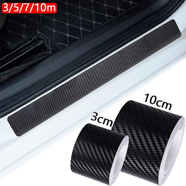 3/5/7/10m Hiilikuituiset Autotarrat Tee itse Suojanauha Naarmuuntumaton Oven suojaus Autoteippi Sisustus Ulkotarvikkeet 3d|autotarrat| 10cm 7m