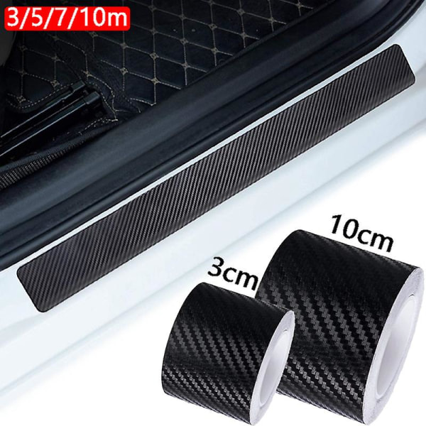 3/5/7/10m Hiilikuituiset Autotarrat Tee itse Suojanauha Naarmuuntumaton Oven suojaus Autoteippi Sisustus Ulkotarvikkeet 3d|autotarrat| 5cm 5m